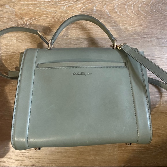 New! Salvatore Ferragamo Pistachio Crossbody Handbag - Picture 5 of 7